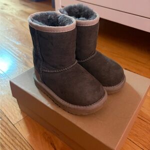 UGG Charcoal and Tan Boots